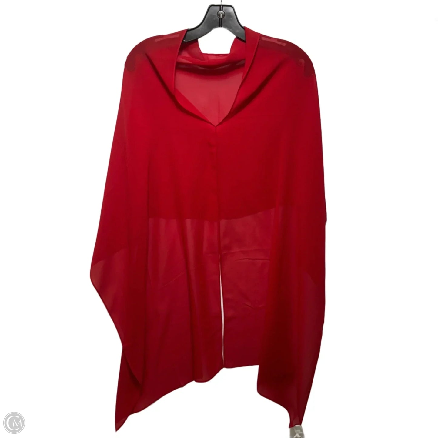 Silk Wrap Poncho By Eileen Fisher In Red, Size: Osfm