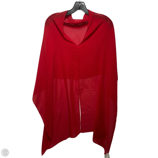 Silk Wrap Poncho By Eileen Fisher In Red, Size: Osfm