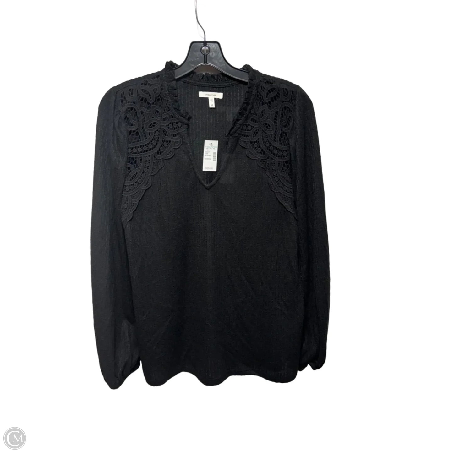 Top Long Sleeve By Maurices In Black, Size: M