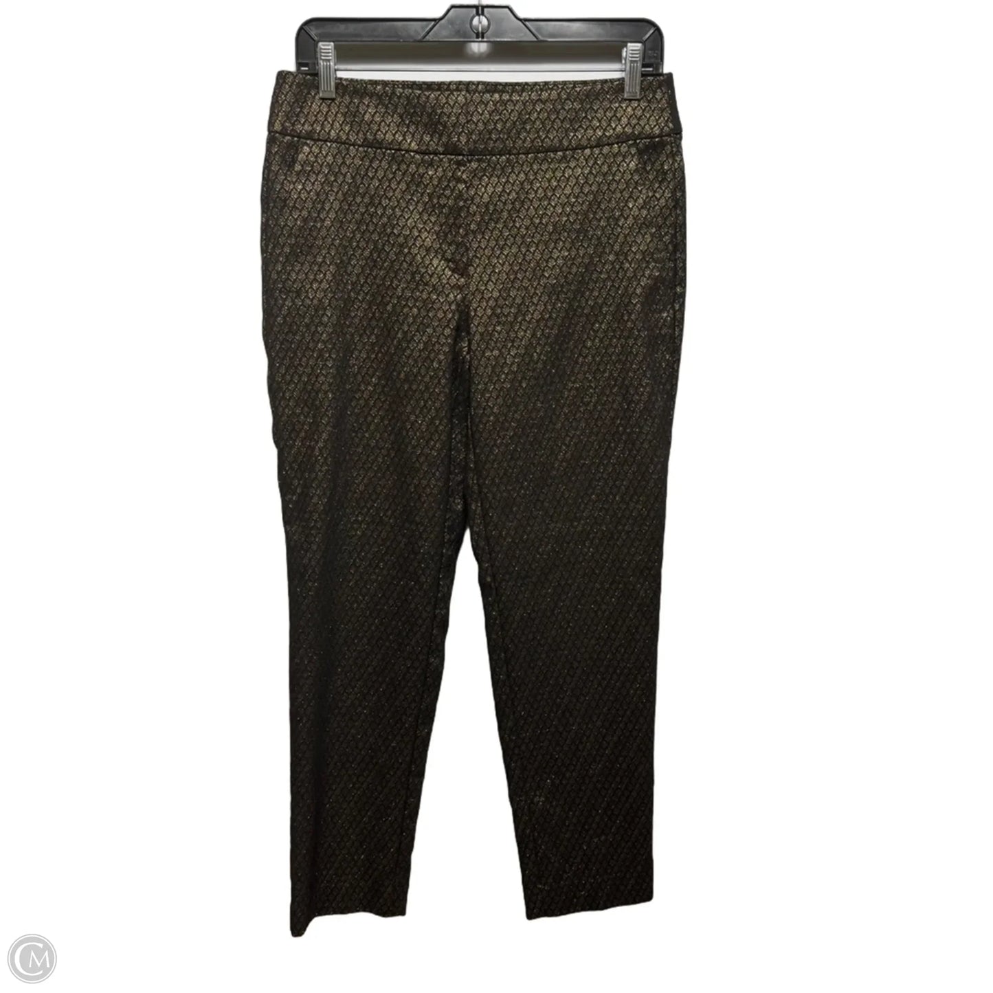 Metallic Pants Dress By Loft In Black & Gold, Size: 4