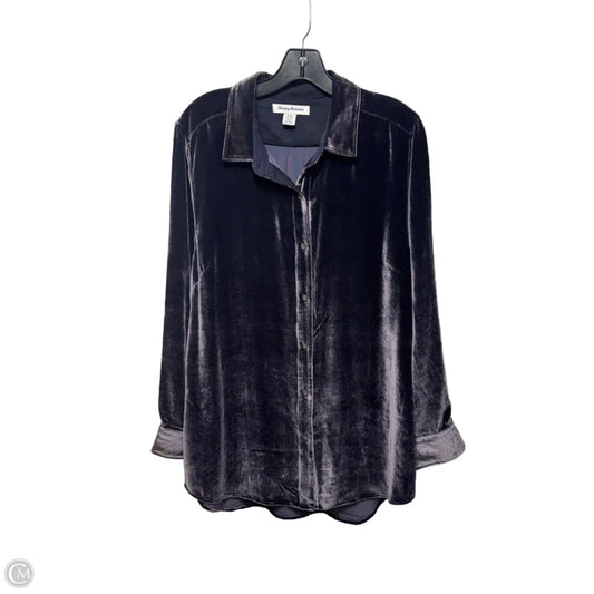 Top Long Sleeve By Tommy Bahama In Purple, Size: L