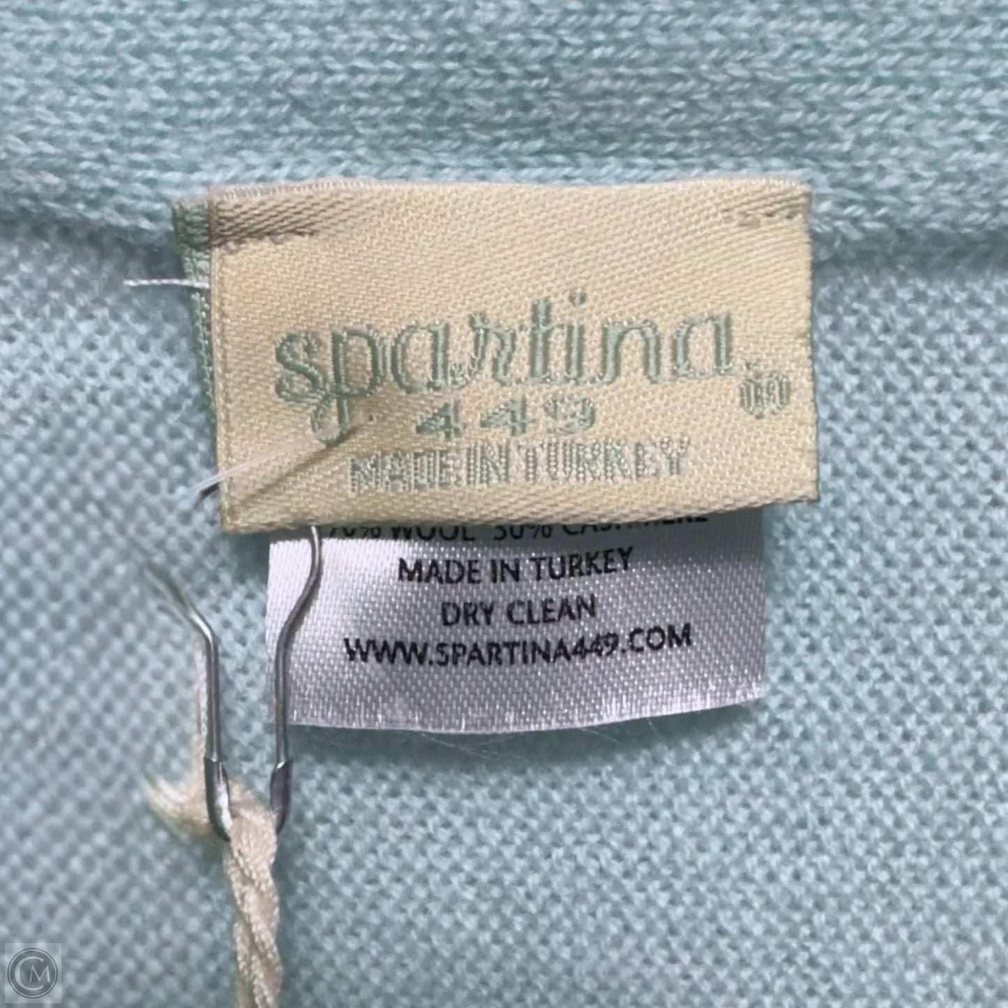 Wool-Cashmere Poncho By Spartina In Sea Foam, Size: Osfm