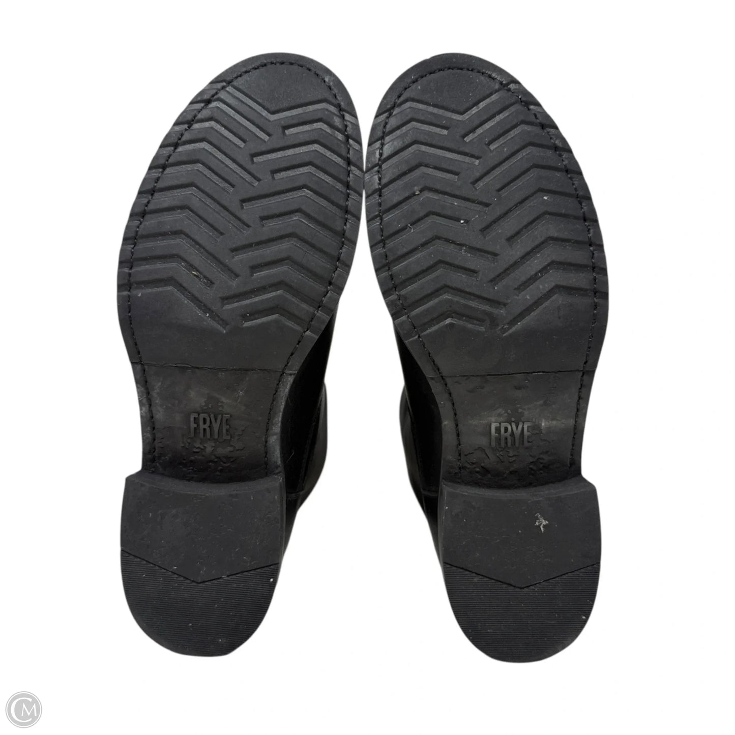 Veronica Flex Leather Buckle Hardware Booties Designer By Frye In Black, Size: 8