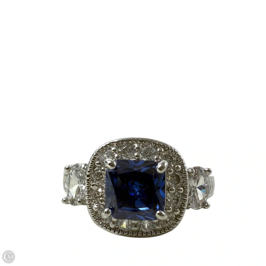 Sapphire Cubic Zirconia & Crystals Ring By R.S. Covenant, Size: 7
