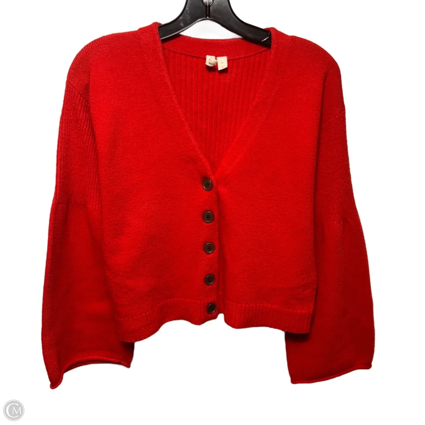 Bell Sleeve Cardigan Sweater By Moth In Red, Size: XS