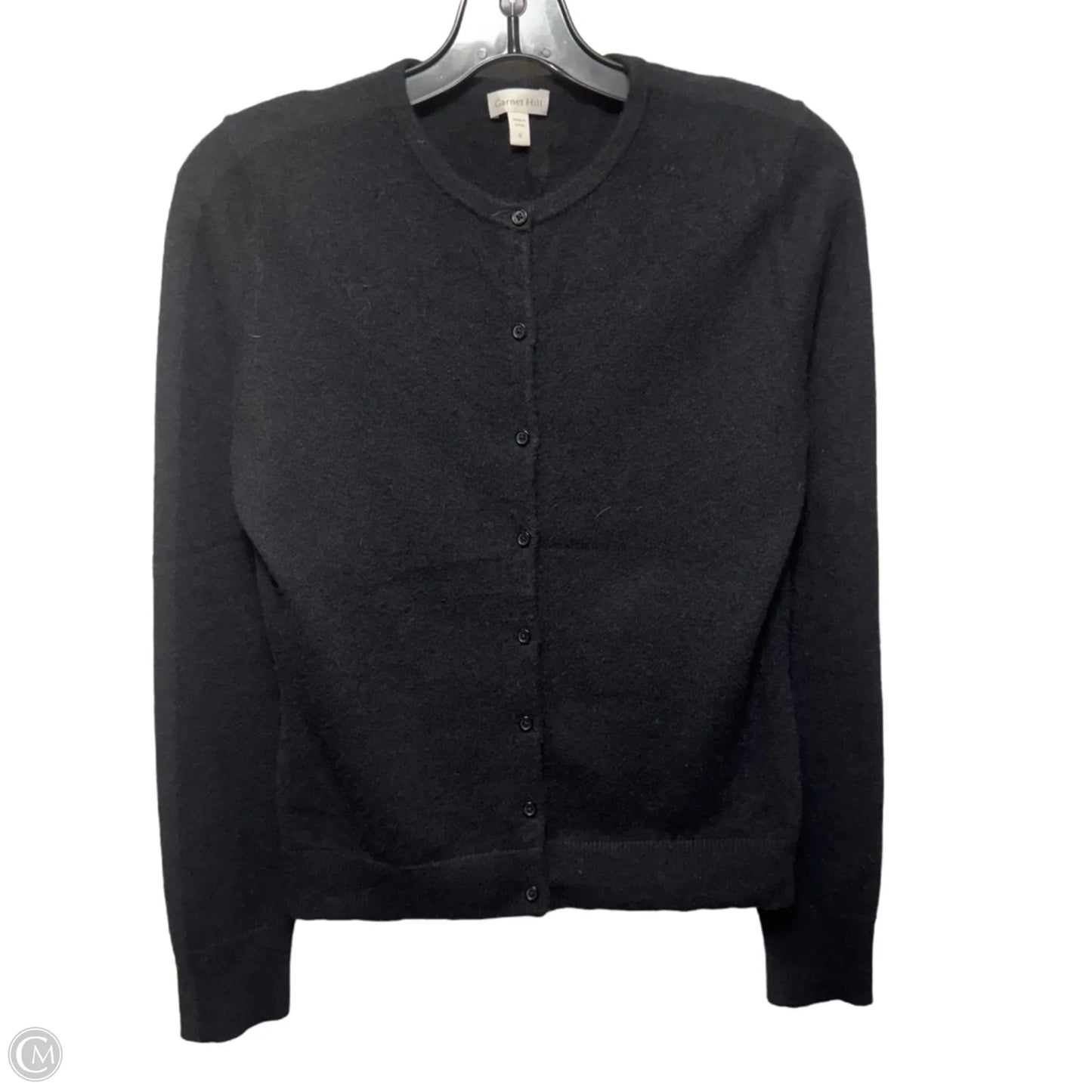 Essential Cashmere Retro Cardigan Sweater By Garnet Hill In Black, Size: S