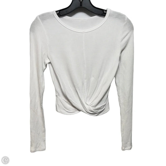 Athletic Top Long Sleeve Crewneck By Alo In White, Size: S