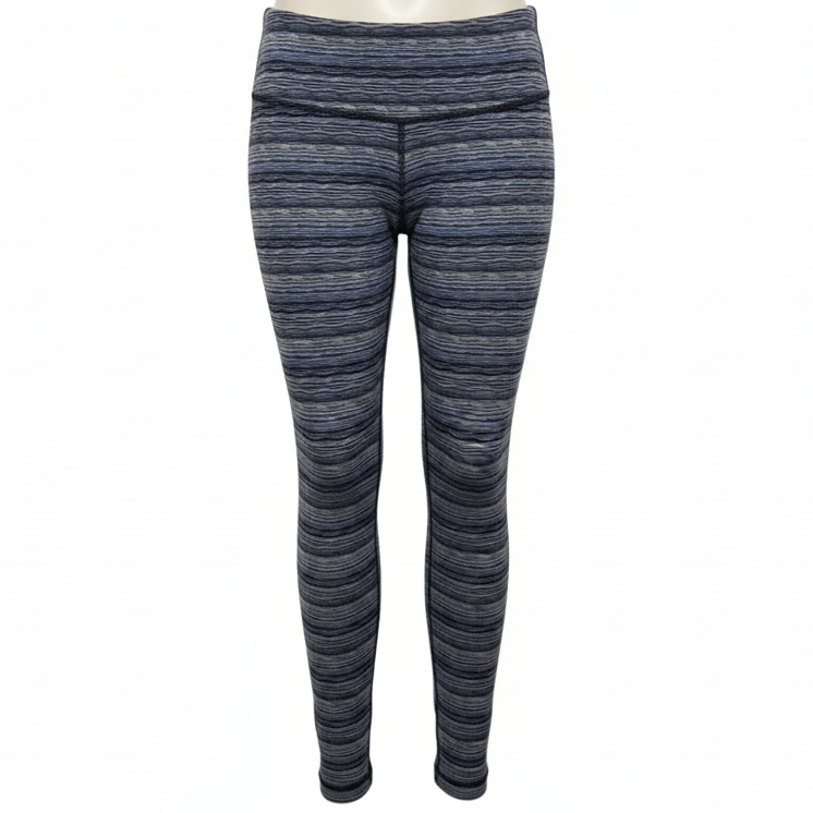 Athletic Leggings By Lululemon In Striped Pattern, Size: 4