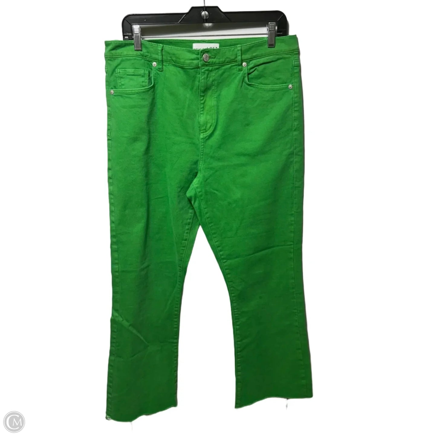 Jeans Cropped By Loft In Green, Size: 10