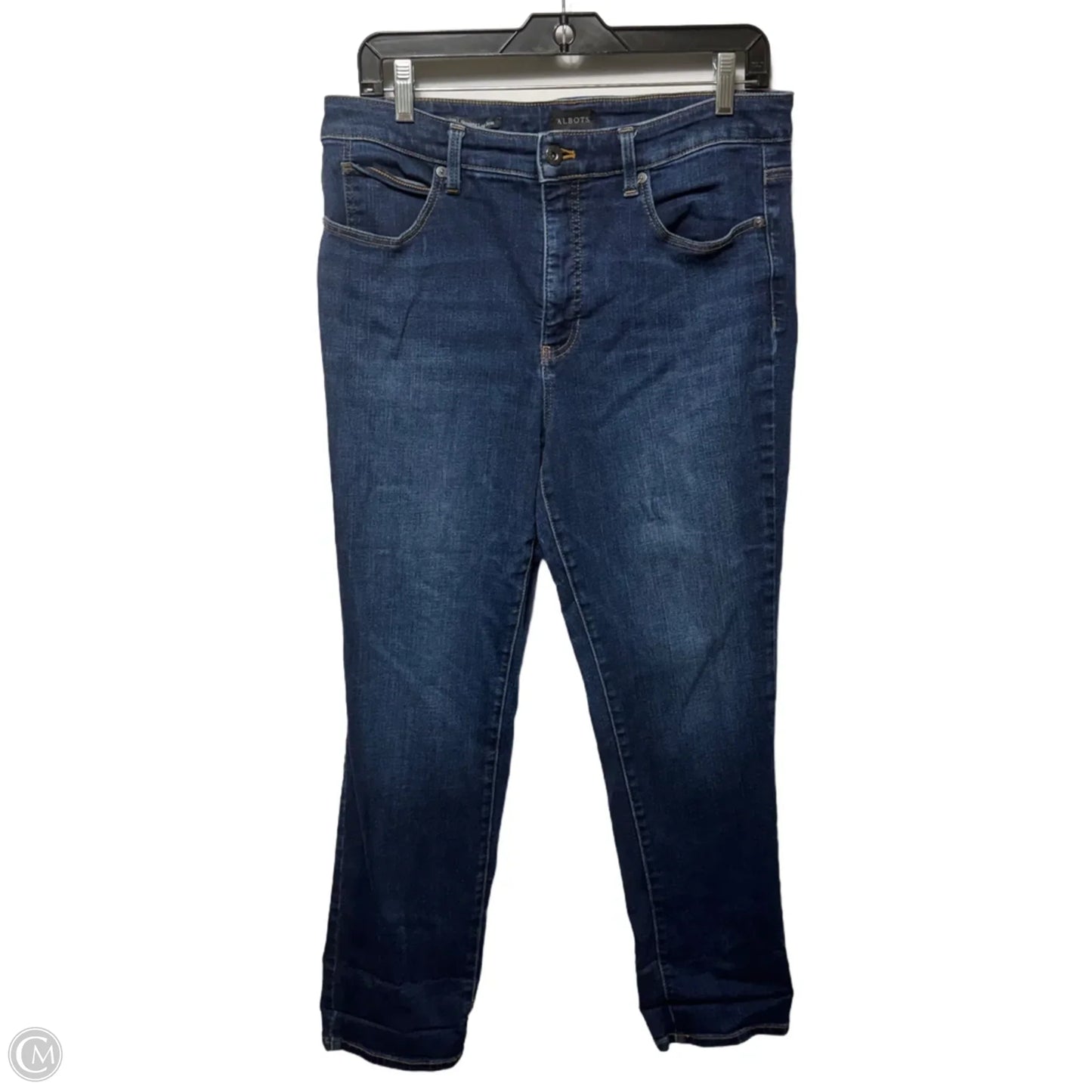 Jeans Straight By Talbots In Blue Denim, Size: 12p