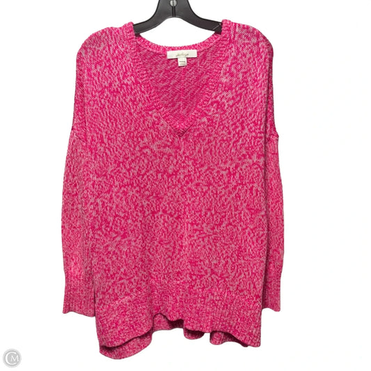Sweater Designer By Lilly Pulitzer In Pink & White, Size: Xl