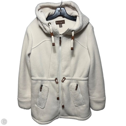 Hooded Coat Faux Fur & Sherpa By Koolaburra By Ugg In Cream, Size: M