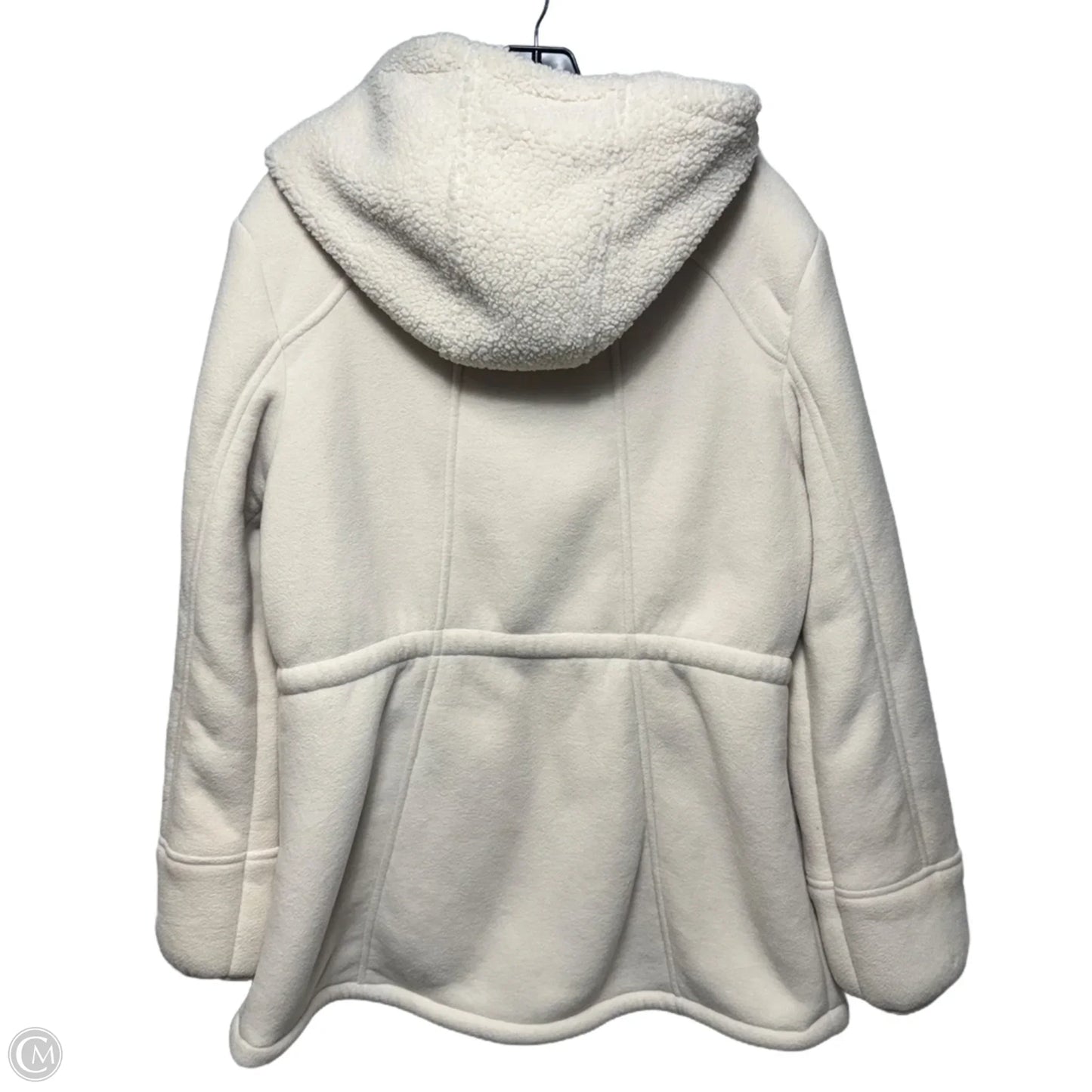 Hooded Coat Faux Fur & Sherpa By Koolaburra By Ugg In Cream, Size: M