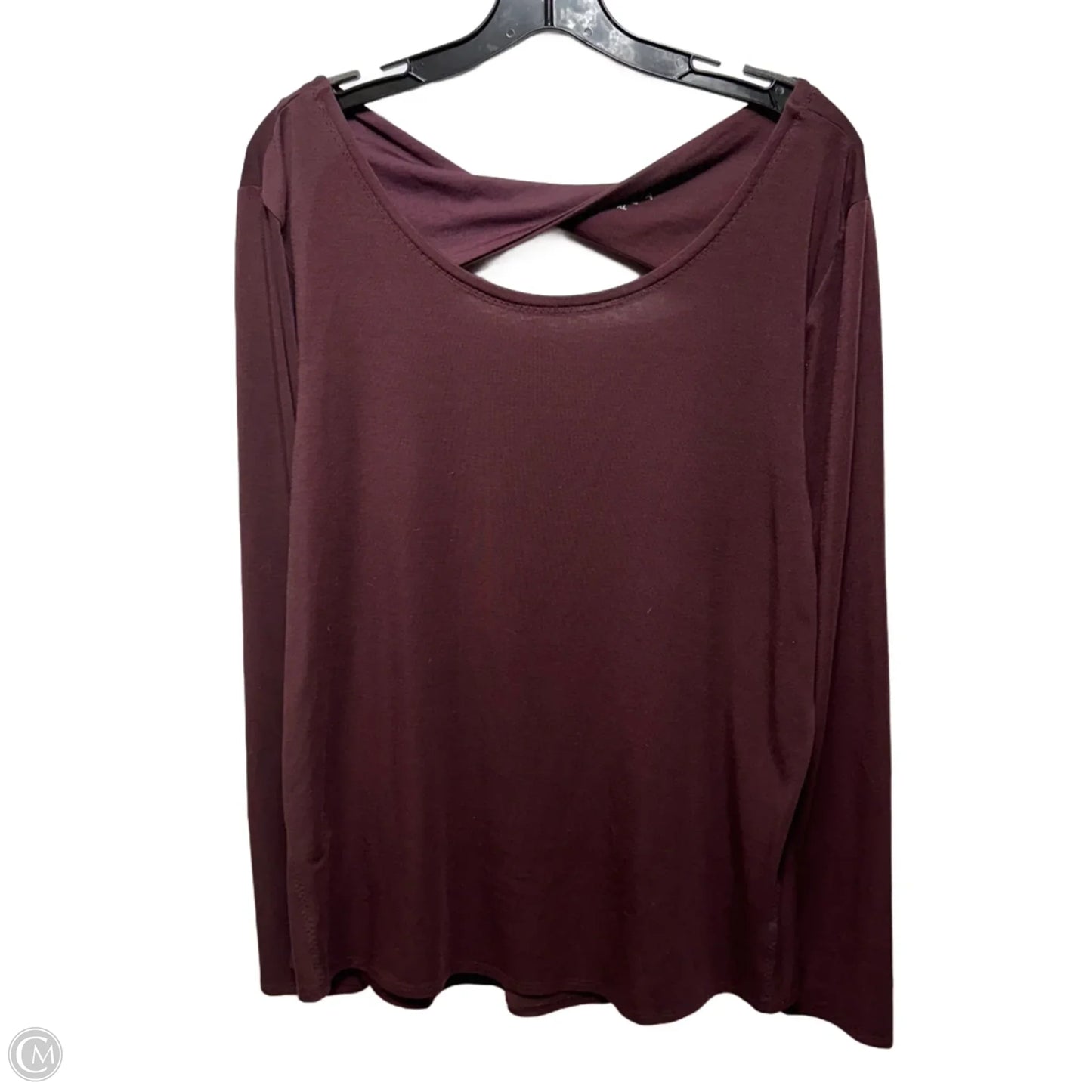 Athletic Top Long Sleeve Crewneck By Athleta In Maroon, Size: Xl