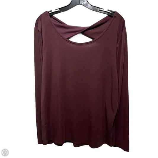 Athletic Top Long Sleeve Crewneck By Athleta In Maroon, Size: Xl
