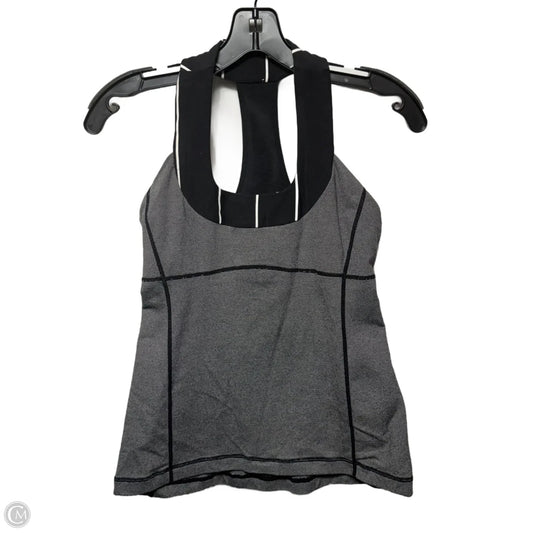 Athletic Tank Top By Lululemon In Black & Grey, Size: 6