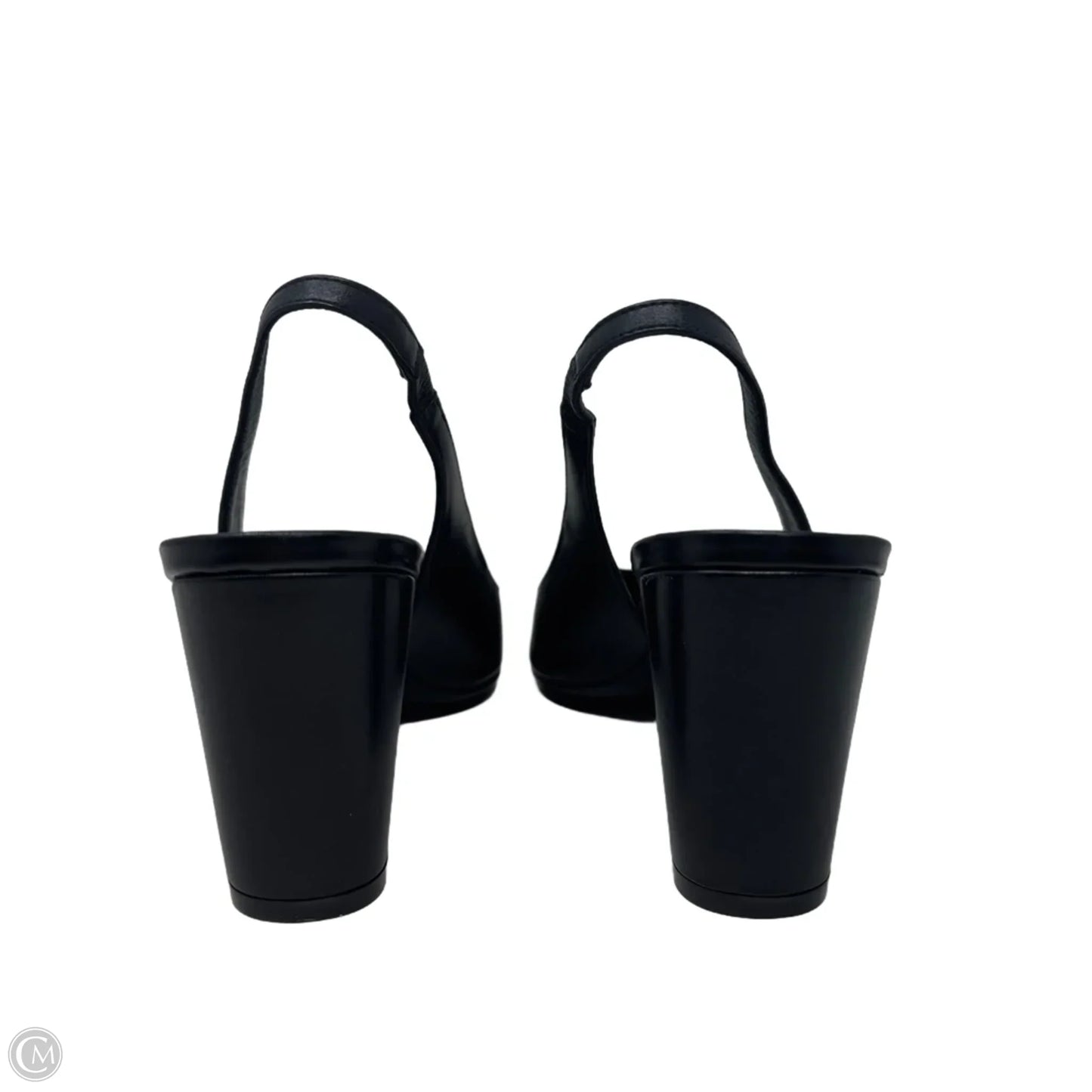 Slingback Block Heel Shoes Designer By Stuart Weitzman In Black, Size: 8