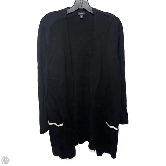 Sweater Cardigan By Talbots In Black & White, Size: M