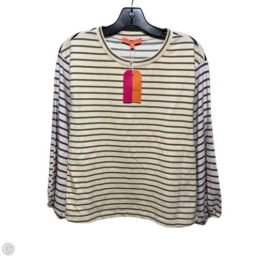 Top Long Sleeve By vilagallo In Striped Pattern, Size: L