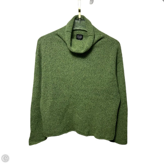 Merino Wool Blend Sweater By Eileen Fisher In Green, Size: M Petite