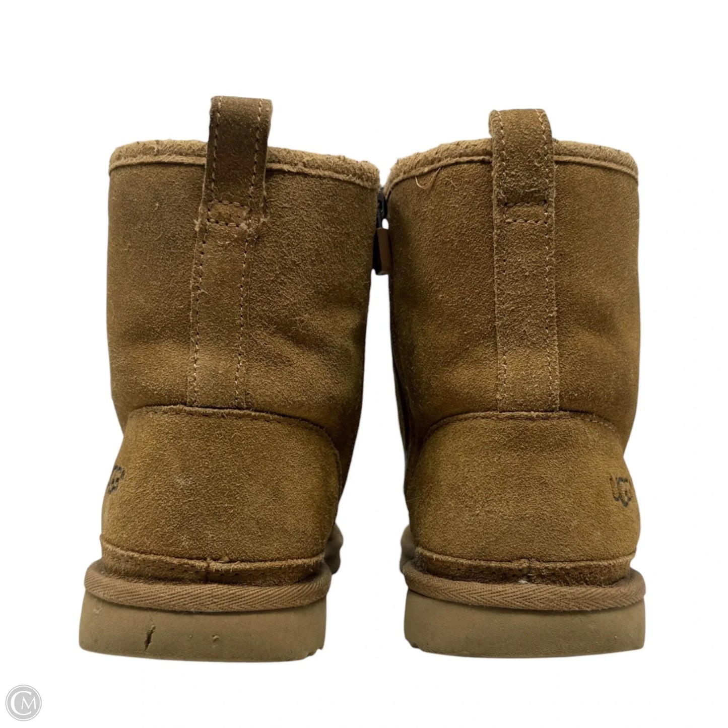 Harkley Ankle Boots Designer By Ugg In Brown, Size: 6