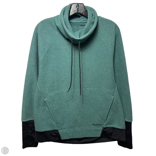 Athletic Top Long Sleeve Collar By Simms In Teal, Size: M