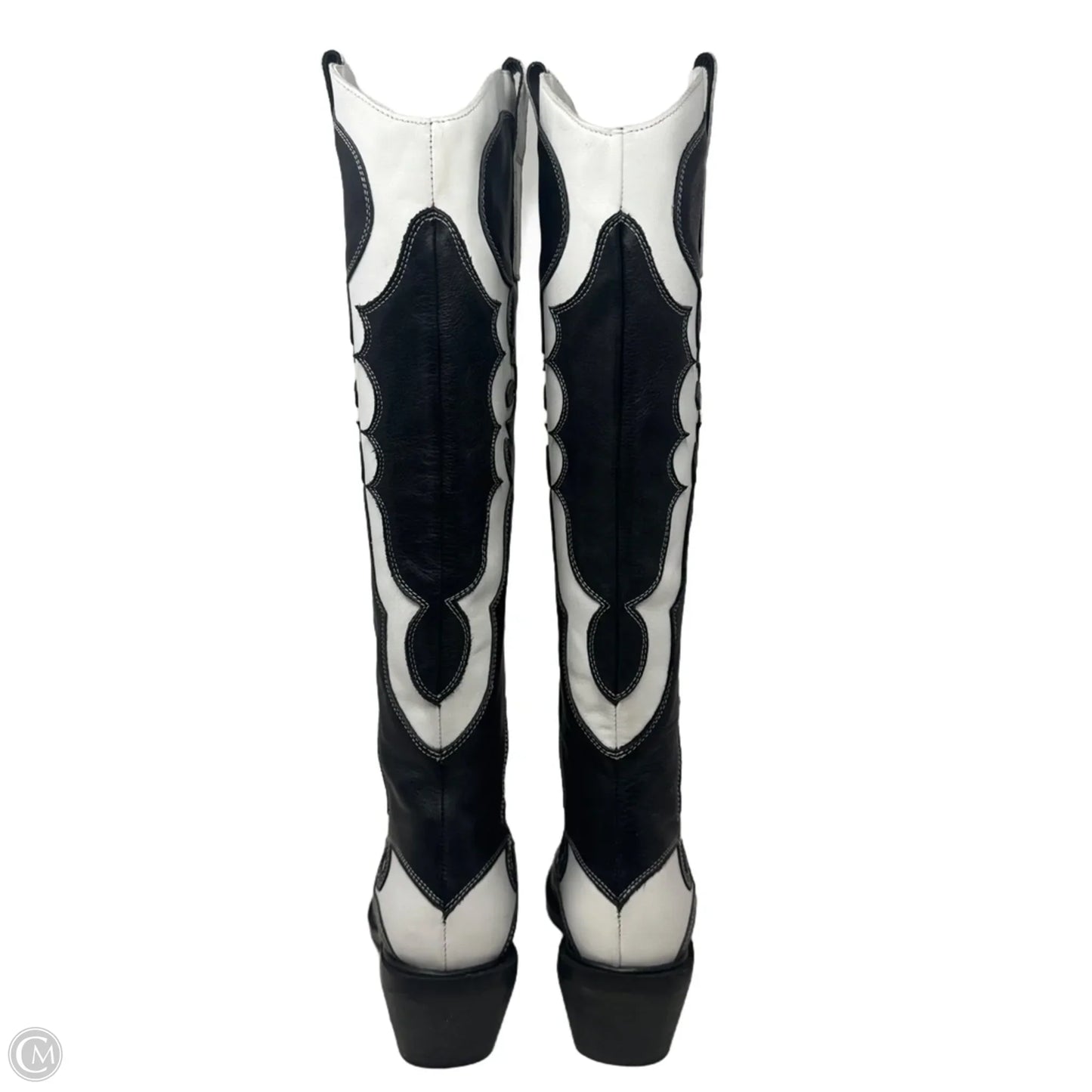 Mount Dallas Boots Western By Alohas In Black & White, Size: 7