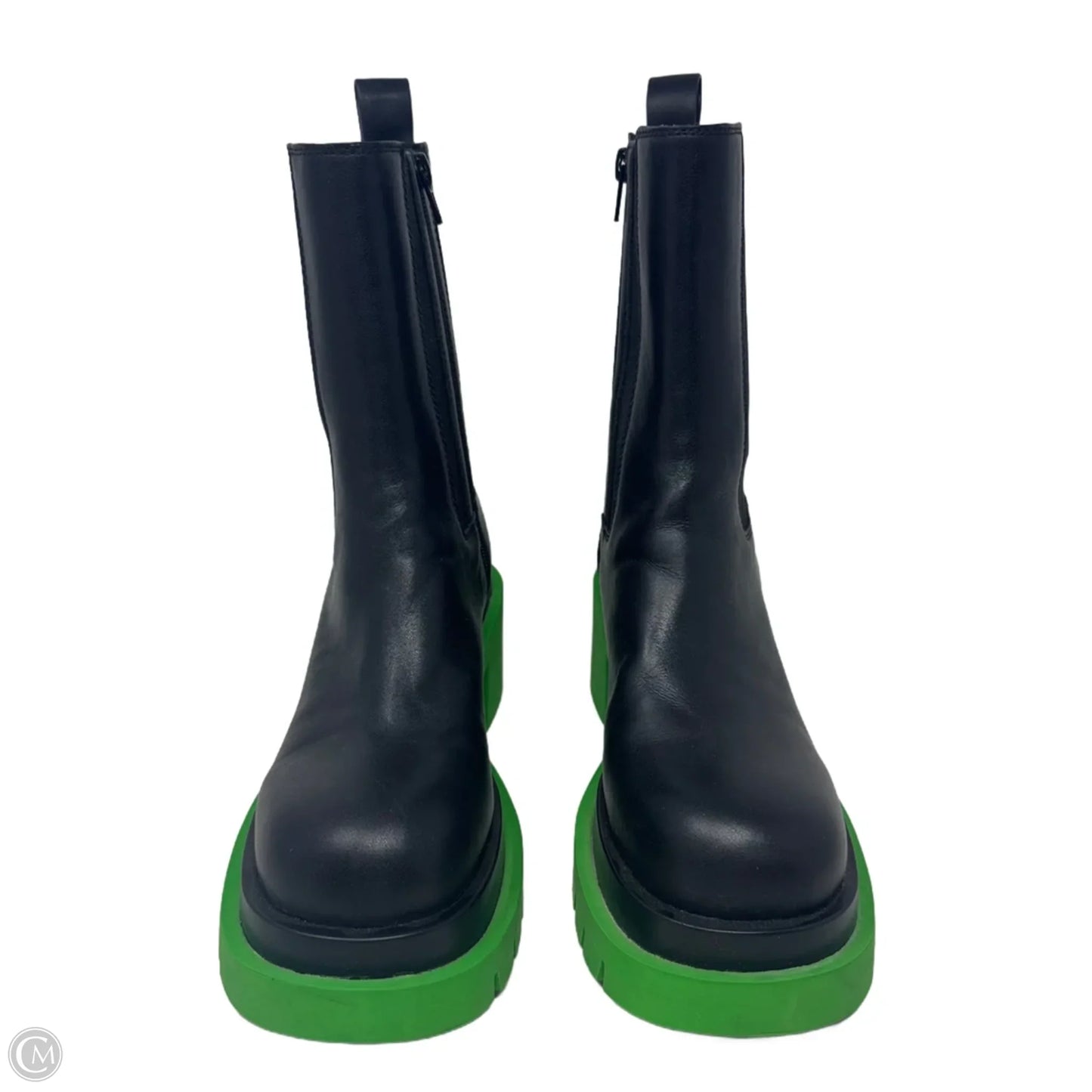 Boots Ankle Heels By Jeffrey Campbell In Black & Green, Size: 7