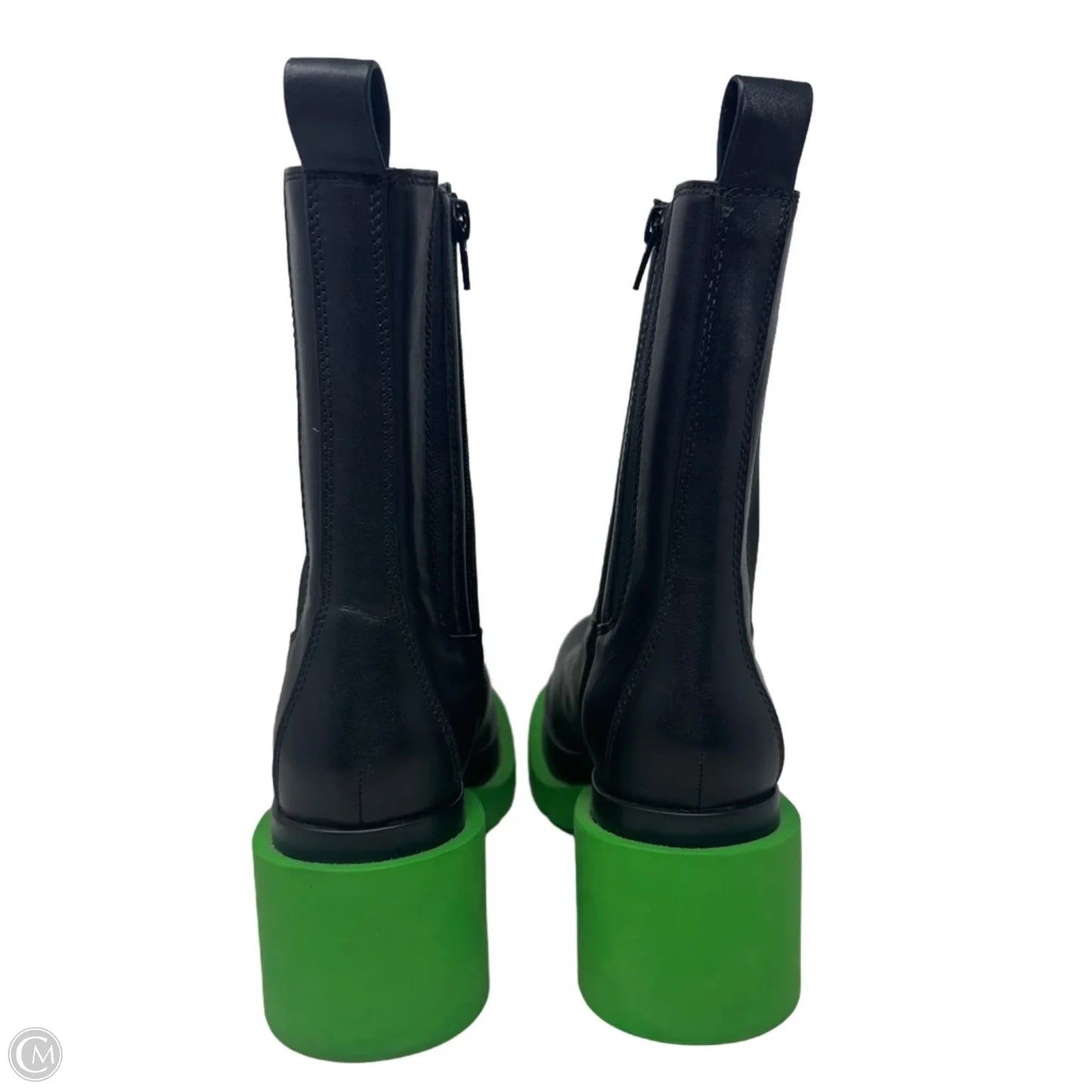 Boots Ankle Heels By Jeffrey Campbell In Black & Green, Size: 7