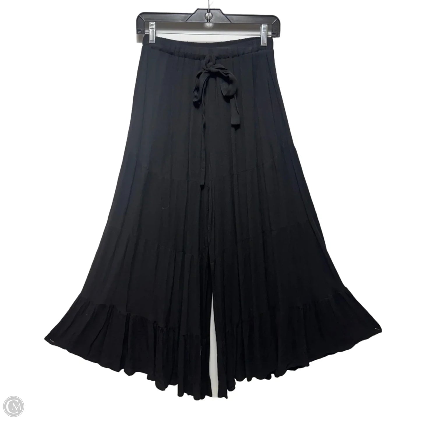 Serene Flow Ruffled Pants By Three Bird Nest In Black, Size: S
