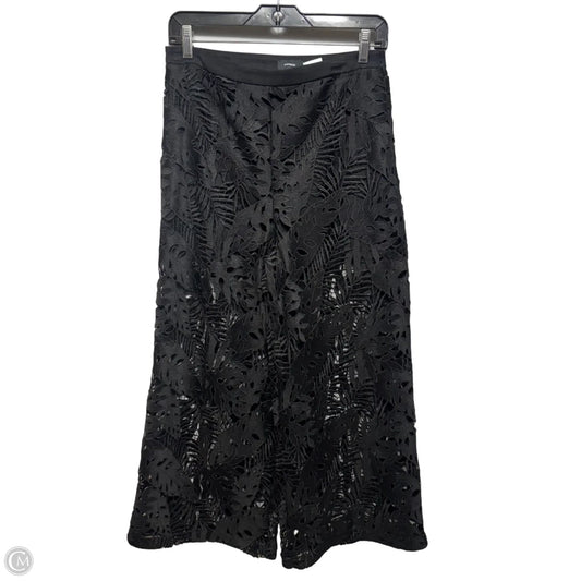 High Waisted Lace Wide Leg Ankle Pants By Express In Black, Size: 6