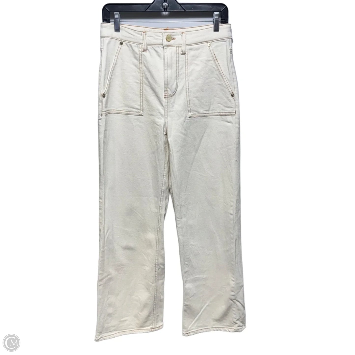 Jeans Wide Leg By Oakley In Cream Denim, Size: 4