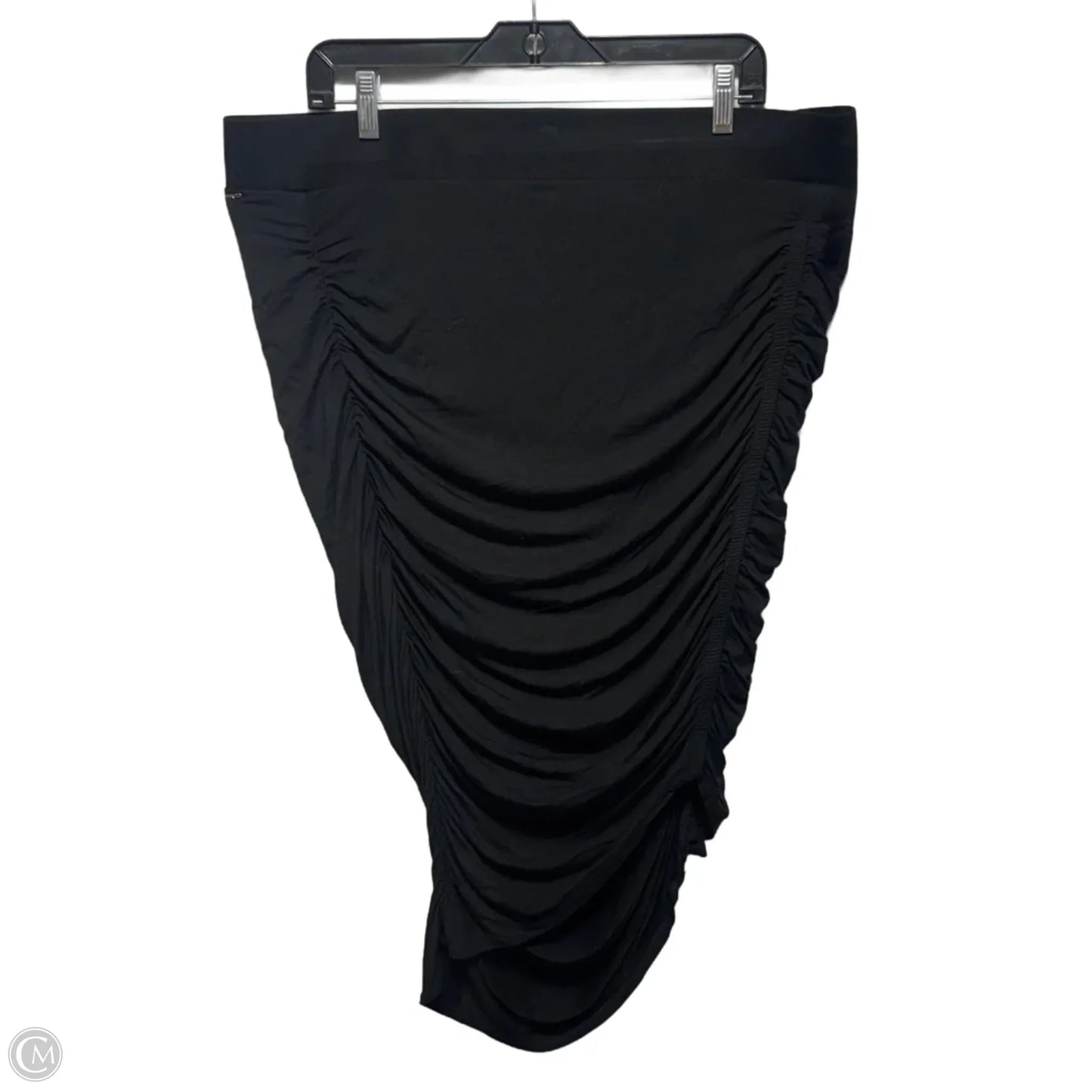 Super Soft Side Cinched Skirt Midi By Torrid In Black, Size: 2X