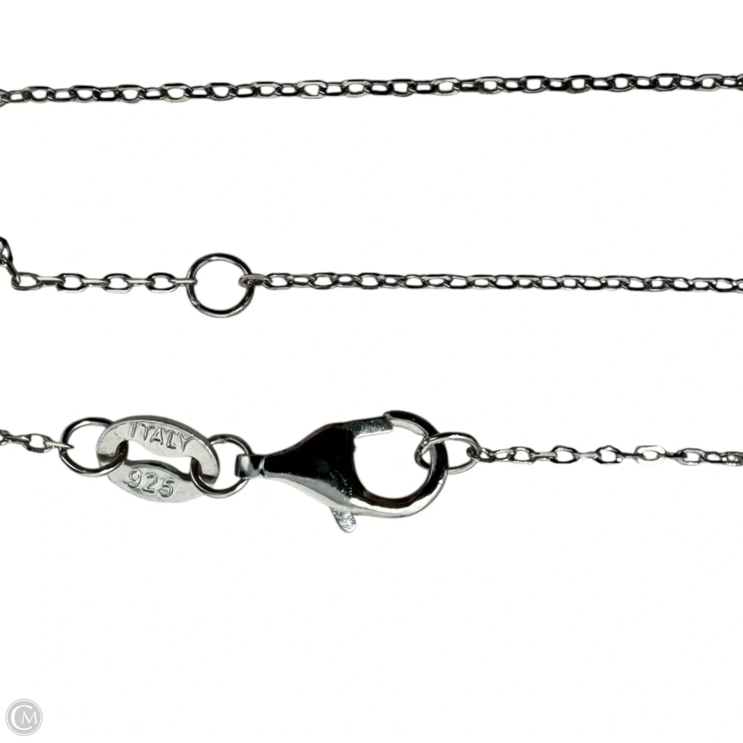 Diamanté Cross Necklace Sterling Silver