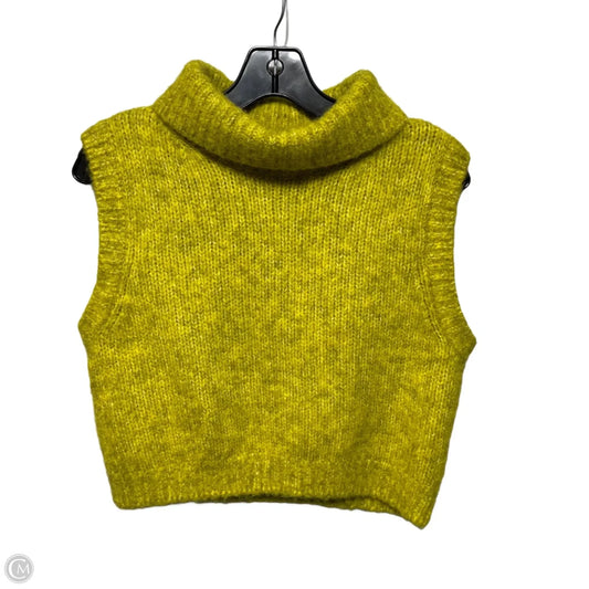 Cropped Vest Sweater By Atelier & Other Stories In Chartreuse, Size: M