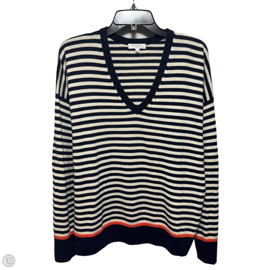 Sweater By Equipment In Striped Pattern, Size: L