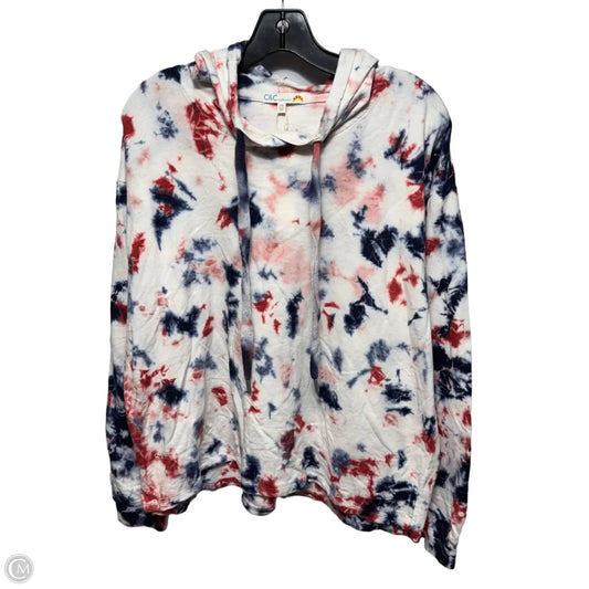 Sweatshirt Hoodie By C And C In Blue & Red & White, Size: M