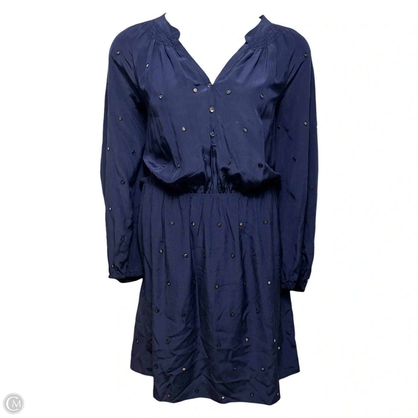 Silk Turner Mirror Dress Designer By Lilly Pulitzer In True Navy, Size: XL