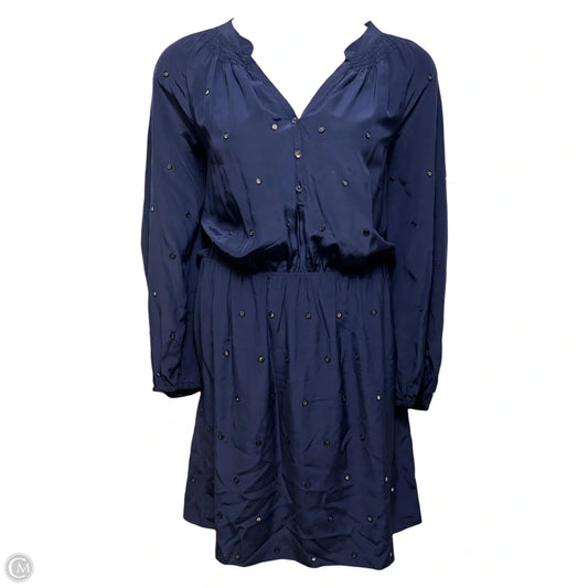 Silk Turner Mirror Dress Designer By Lilly Pulitzer In True Navy, Size: XL