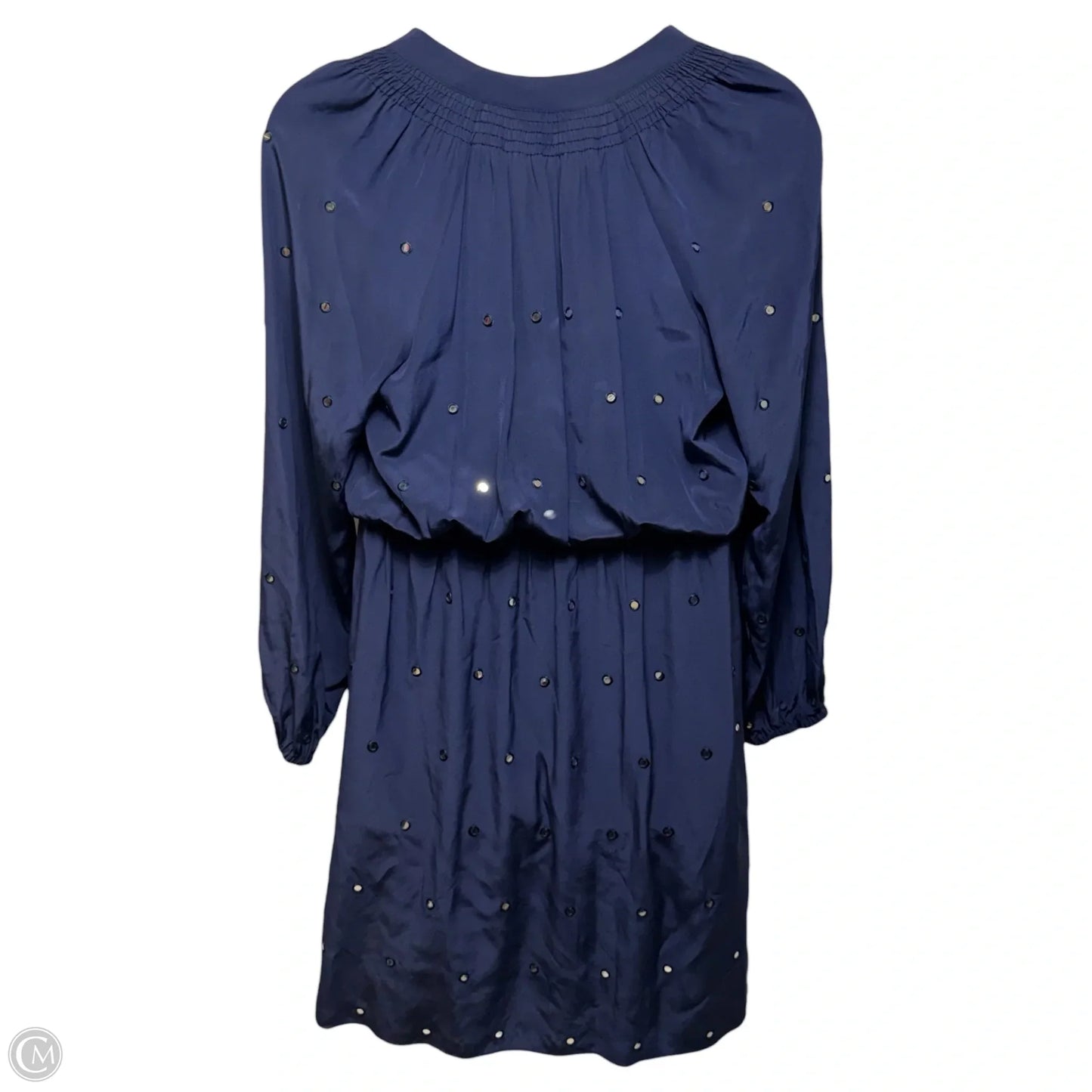 Silk Turner Mirror Dress Designer By Lilly Pulitzer In True Navy, Size: XL