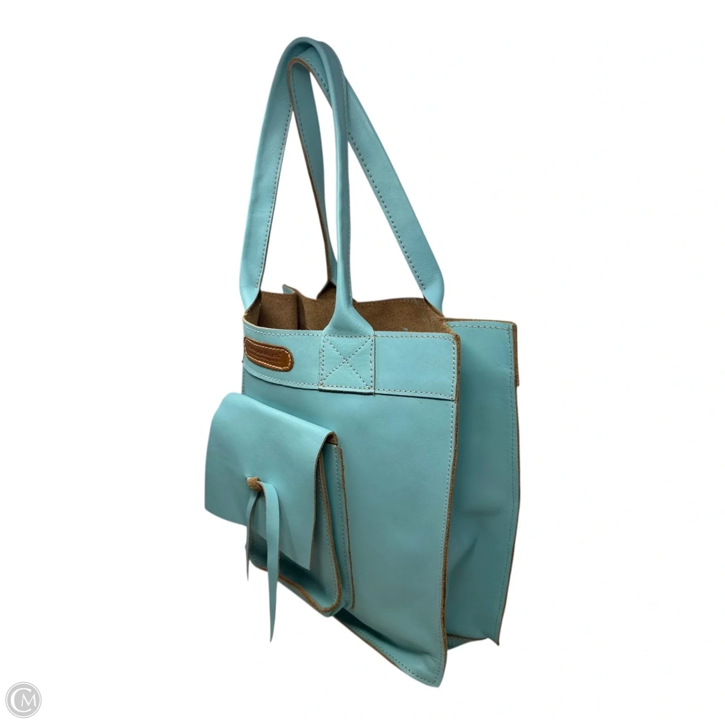 Tote Leather By Cueropapel & Tijera, Size: Medium