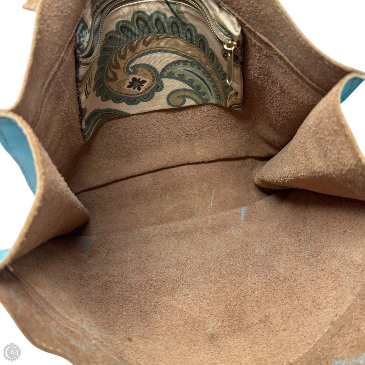 Tote Leather By Cueropapel & Tijera, Size: Medium