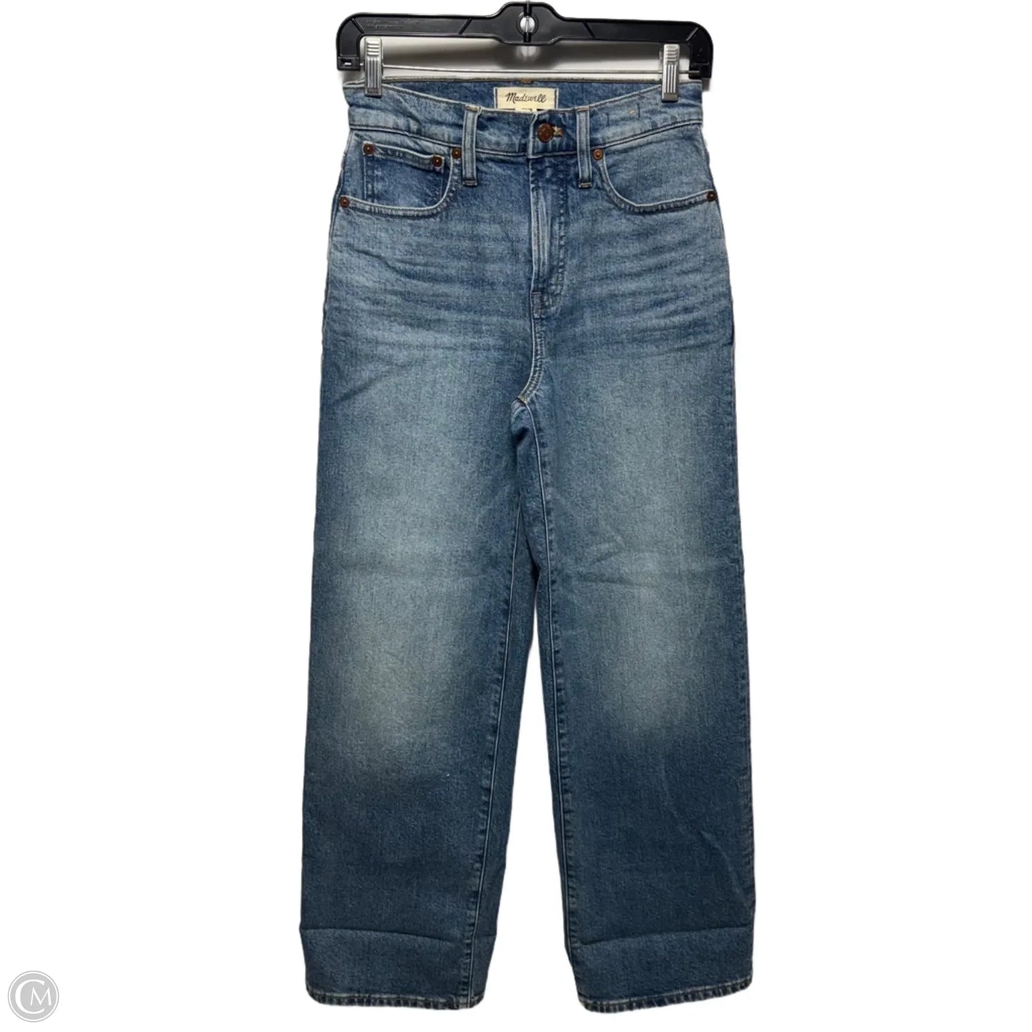 Jeans Wide Leg By Madewell In Blue Denim, Size: 0