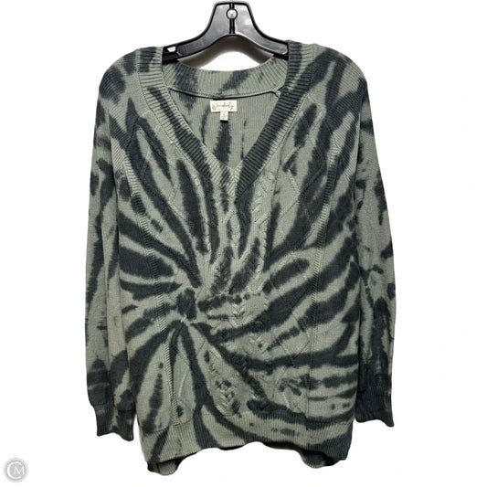 Sweater By Wonderly In Tie Dye Print, Size: Xl