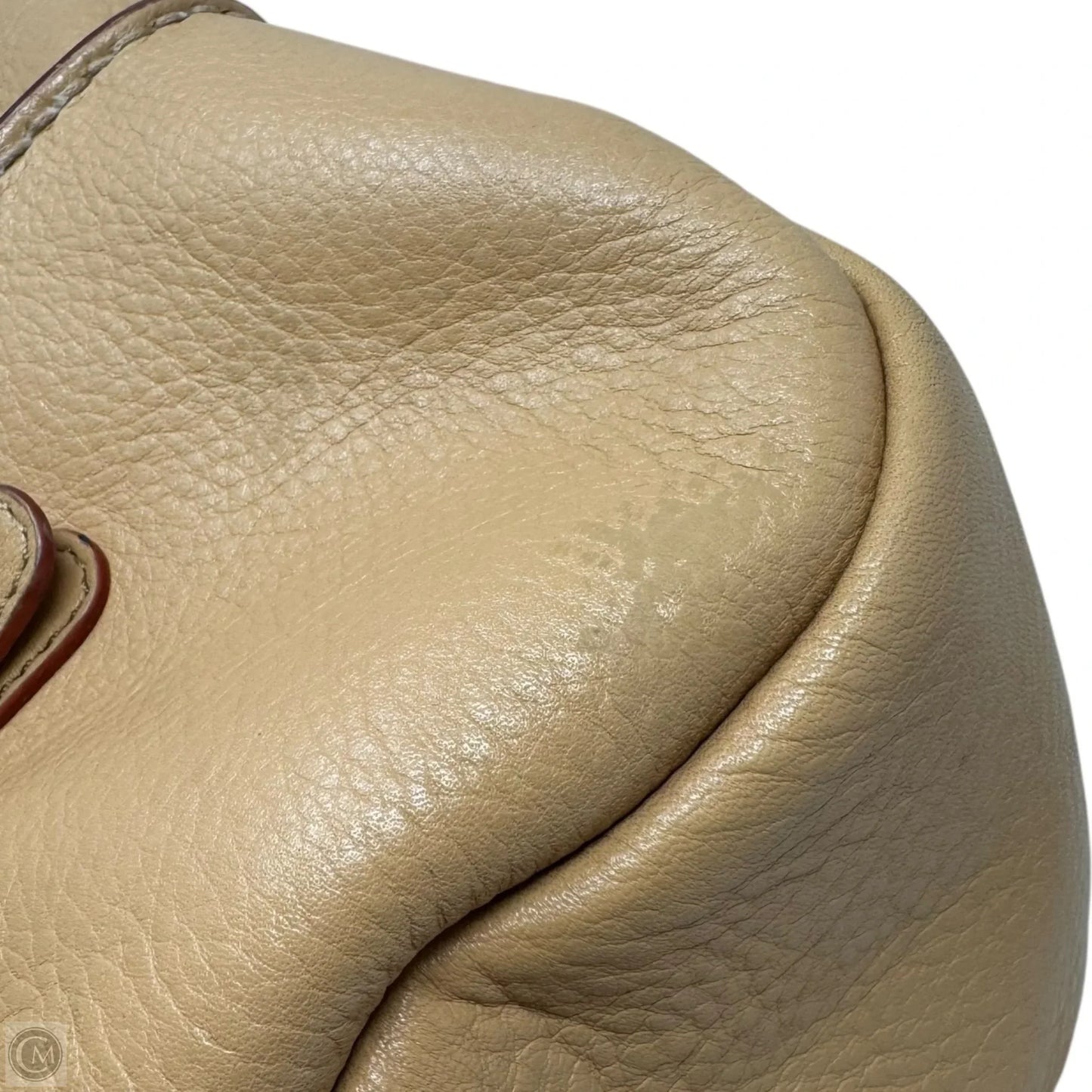 Vintage Leather Shoulder Handbag Designer By Mark Cross, Size: Large