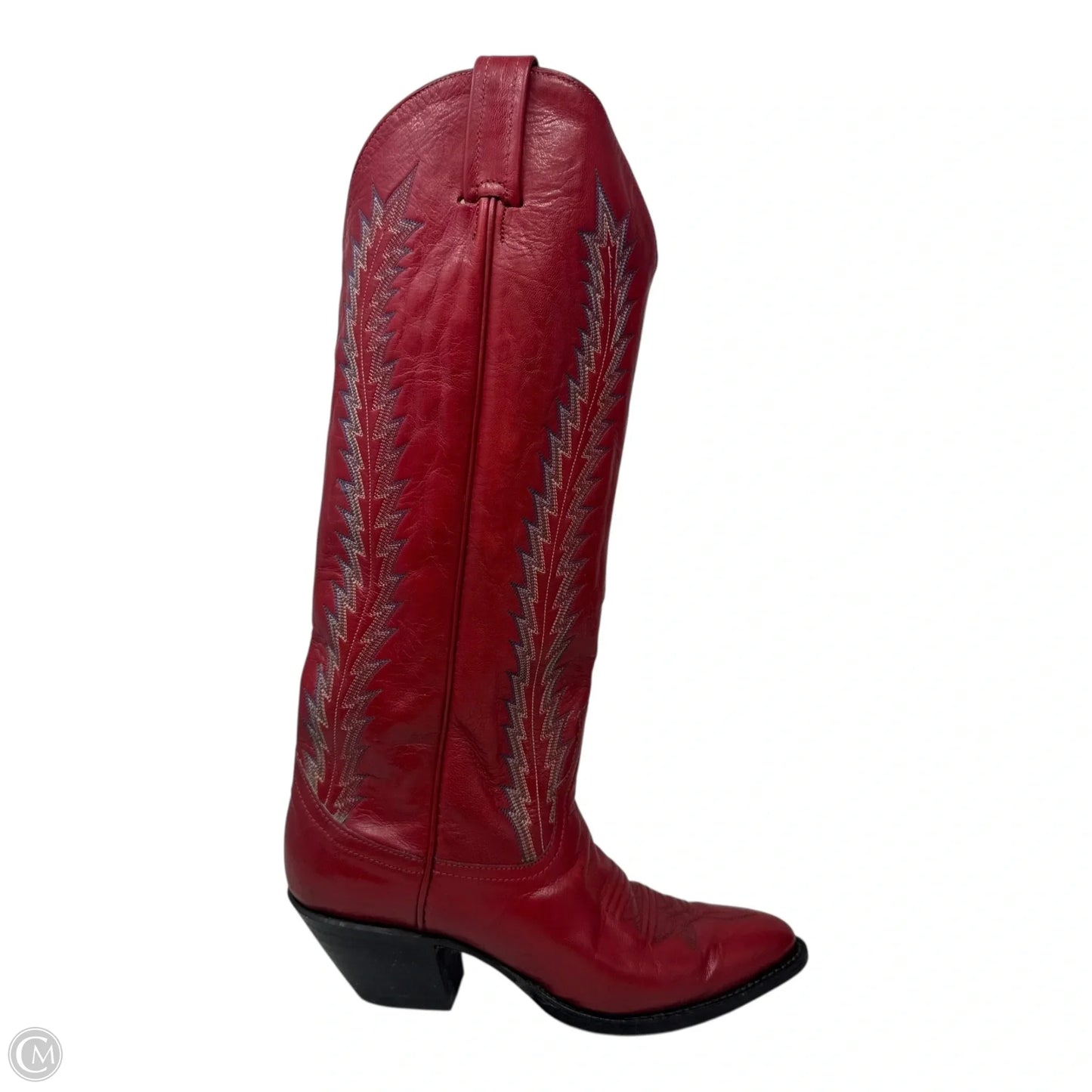 Vintage Embroidered Boots Western By Larry Mahan’s In Red, Size: 5
