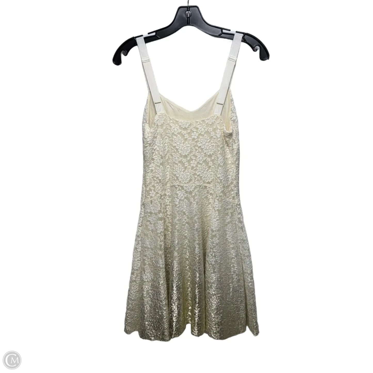 Reflected Moonlight Ombré Lace Foil Fit & Flare Mini Dress By Free People In Cream, Size: M