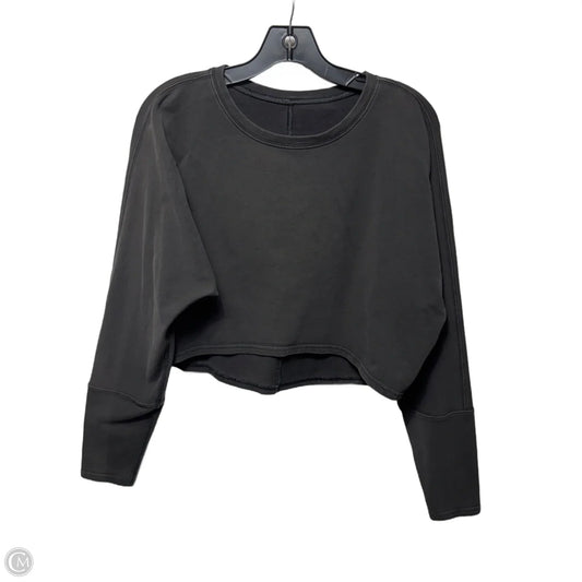 Athletic Top Long Sleeve Collar By Lululemon In Black, Size: M No Size Tag