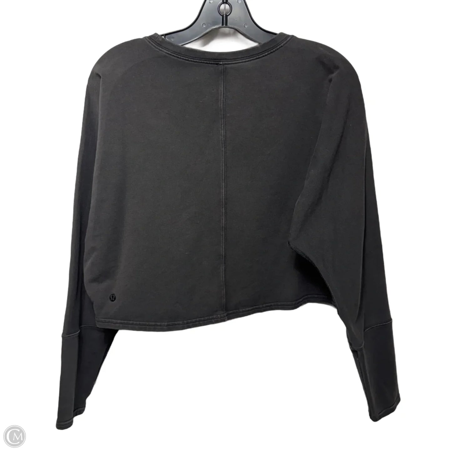 Athletic Top Long Sleeve Collar By Lululemon In Black, Size: M No Size Tag
