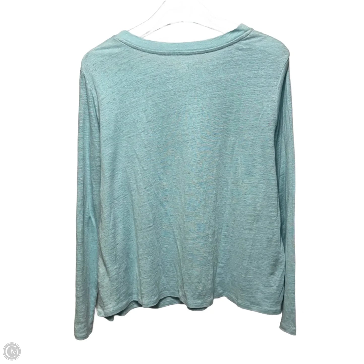 Organic Linen Jersey Crew Neck Top By Eileen Fisher In Aqua, Size: M